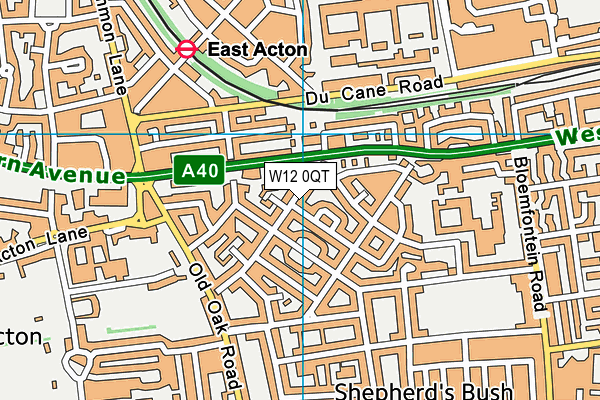 W12 0QT map - OS VectorMap District (Ordnance Survey) W12 0QT map - OS VectorMap District (Ordnance Survey)