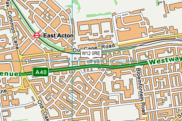 W12 0RE map - OS VectorMap District (Ordnance Survey) W12 0RE map - OS VectorMap District (Ordnance Survey)