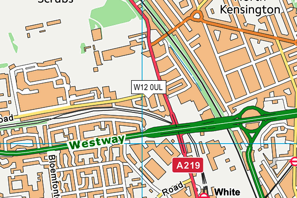 W12 0UL map - OS VectorMap District (Ordnance Survey) W12 0UL map - OS VectorMap District (Ordnance Survey)