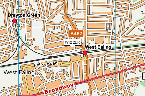 W12 2DR map - OS VectorMap District (Ordnance Survey) W12 2DR map - OS VectorMap District (Ordnance Survey)