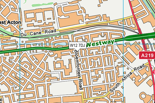 W12 7DJ map - OS VectorMap District (Ordnance Survey) W12 7DJ map - OS VectorMap District (Ordnance Survey)