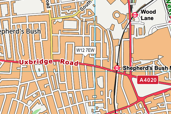 W12 7EW map - OS VectorMap District (Ordnance Survey) W12 7EW map - OS VectorMap District (Ordnance Survey)