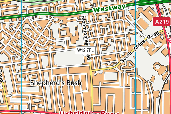 W12 7FL map - OS VectorMap District (Ordnance Survey) W12 7FL map - OS VectorMap District (Ordnance Survey)