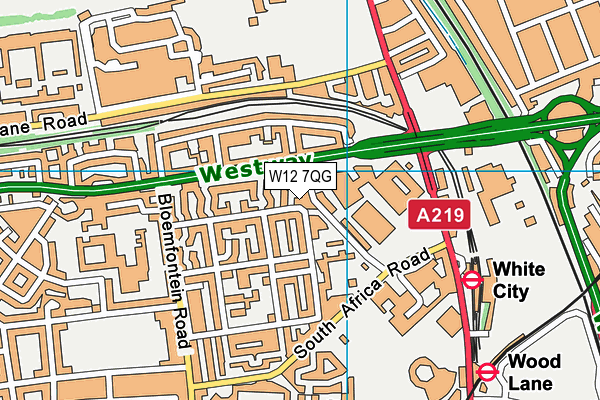 W12 7QG map - OS VectorMap District (Ordnance Survey) W12 7QG map - OS VectorMap District (Ordnance Survey)