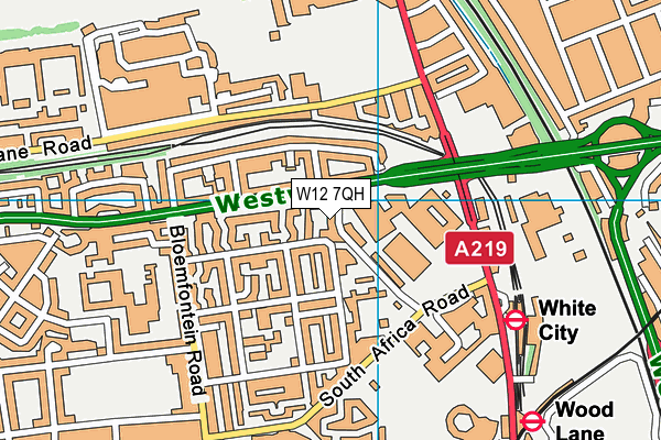 W12 7QH map - OS VectorMap District (Ordnance Survey) W12 7QH map - OS VectorMap District (Ordnance Survey)