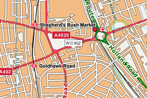 W12 8QZ map - OS VectorMap District (Ordnance Survey) W12 8QZ map - OS VectorMap District (Ordnance Survey)