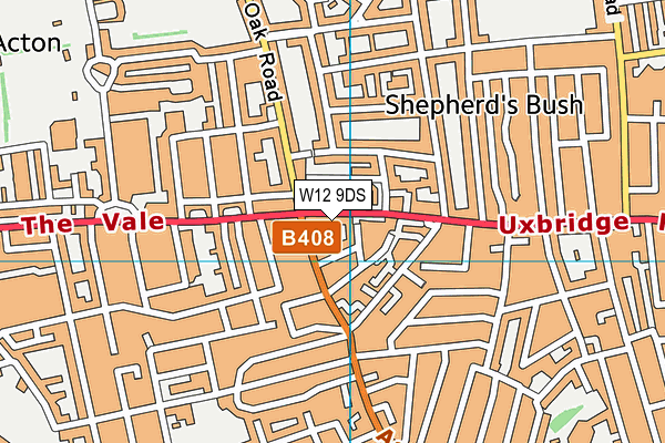 W12 9DS map - OS VectorMap District (Ordnance Survey) W12 9DS map - OS VectorMap District (Ordnance Survey)