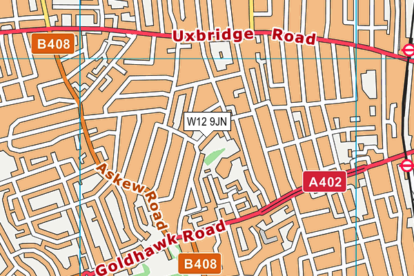 W12 9JN map - OS VectorMap District (Ordnance Survey) W12 9JN map - OS VectorMap District (Ordnance Survey)