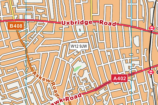 W12 9JW map - OS VectorMap District (Ordnance Survey) W12 9JW map - OS VectorMap District (Ordnance Survey)
