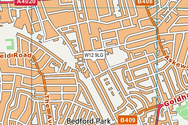 W12 9LG map - OS VectorMap District (Ordnance Survey) W12 9LG map - OS VectorMap District (Ordnance Survey)