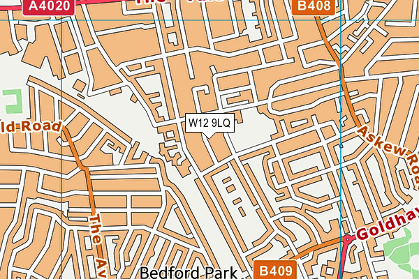 W12 9LQ map - OS VectorMap District (Ordnance Survey) W12 9LQ map - OS VectorMap District (Ordnance Survey)