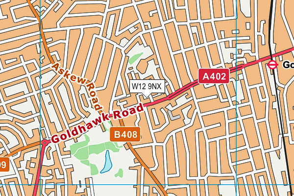 W12 9NX map - OS VectorMap District (Ordnance Survey) W12 9NX map - OS VectorMap District (Ordnance Survey)