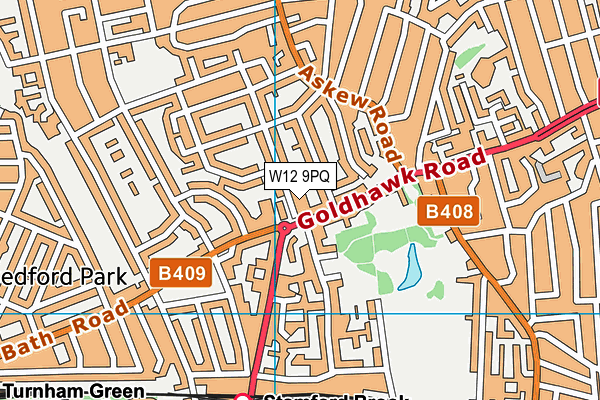 W12 9PQ map - OS VectorMap District (Ordnance Survey) W12 9PQ map - OS VectorMap District (Ordnance Survey)