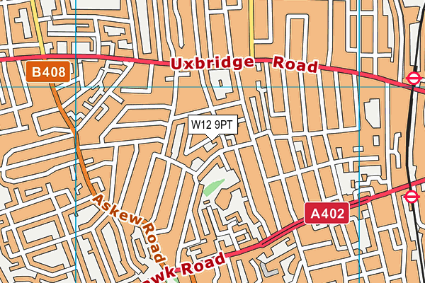 W12 9PT map - OS VectorMap District (Ordnance Survey) W12 9PT map - OS VectorMap District (Ordnance Survey)