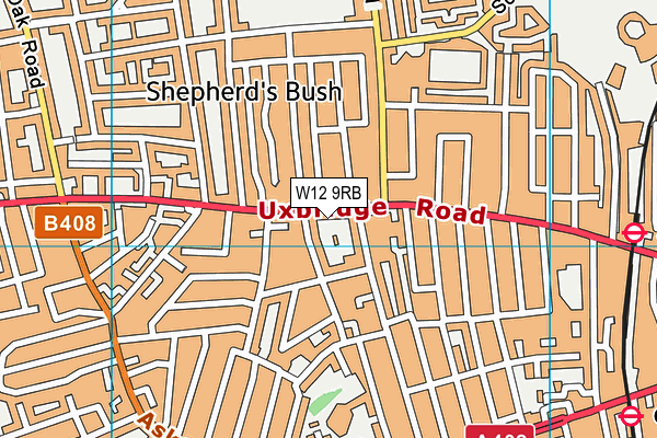 W12 9RB map - OS VectorMap District (Ordnance Survey) W12 9RB map - OS VectorMap District (Ordnance Survey)