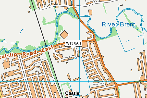 W13 0AH map - OS VectorMap District (Ordnance Survey) W13 0AH map - OS VectorMap District (Ordnance Survey)