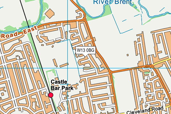 W13 0BG map - OS VectorMap District (Ordnance Survey) W13 0BG map - OS VectorMap District (Ordnance Survey)