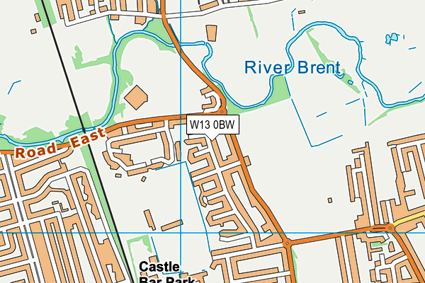 W13 0BW map - OS VectorMap District (Ordnance Survey) W13 0BW map - OS VectorMap District (Ordnance Survey)