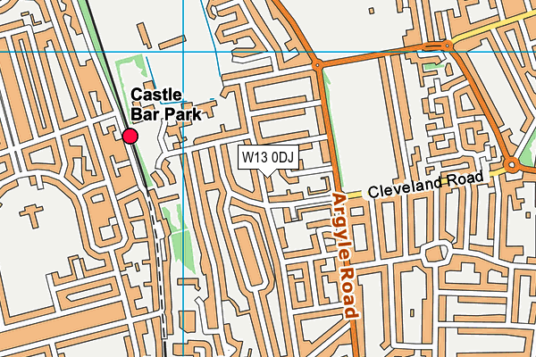 W13 0DJ map - OS VectorMap District (Ordnance Survey) W13 0DJ map - OS VectorMap District (Ordnance Survey)