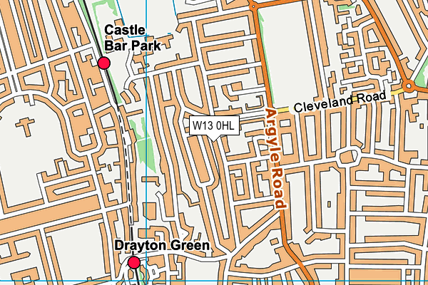 W13 0HL map - OS VectorMap District (Ordnance Survey) W13 0HL map - OS VectorMap District (Ordnance Survey)