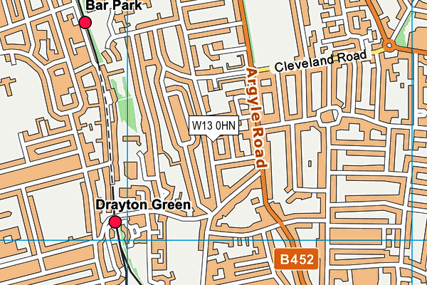 W13 0HN map - OS VectorMap District (Ordnance Survey) W13 0HN map - OS VectorMap District (Ordnance Survey)
