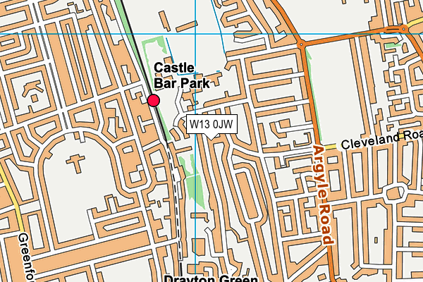 W13 0JW map - OS VectorMap District (Ordnance Survey) W13 0JW map - OS VectorMap District (Ordnance Survey)