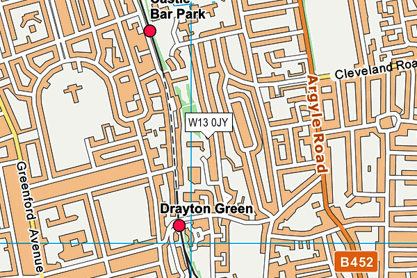 W13 0JY map - OS VectorMap District (Ordnance Survey) W13 0JY map - OS VectorMap District (Ordnance Survey)