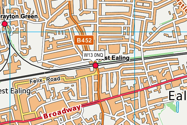 W13 0NQ map - OS VectorMap District (Ordnance Survey) W13 0NQ map - OS VectorMap District (Ordnance Survey)