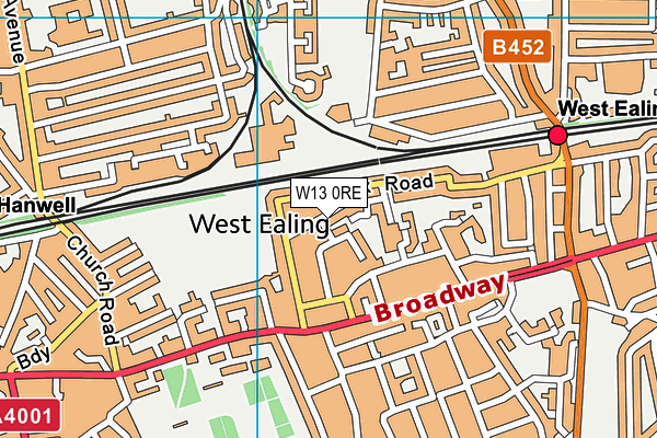 W13 0RE map - OS VectorMap District (Ordnance Survey) W13 0RE map - OS VectorMap District (Ordnance Survey)