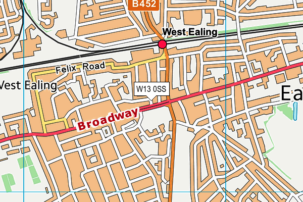 W13 0SS map - OS VectorMap District (Ordnance Survey) W13 0SS map - OS VectorMap District (Ordnance Survey)
