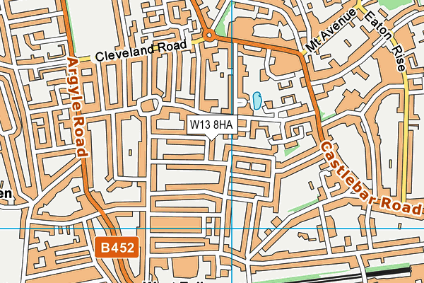 W13 8HA map - OS VectorMap District (Ordnance Survey) W13 8HA map - OS VectorMap District (Ordnance Survey)