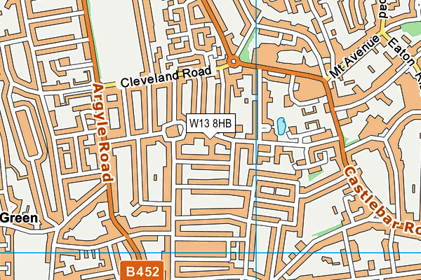 W13 8HB map - OS VectorMap District (Ordnance Survey) W13 8HB map - OS VectorMap District (Ordnance Survey)
