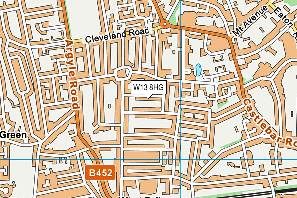W13 8HG map - OS VectorMap District (Ordnance Survey) W13 8HG map - OS VectorMap District (Ordnance Survey)