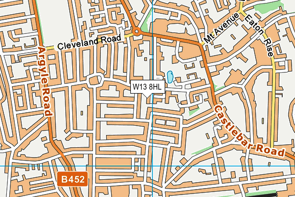 W13 8HL map - OS VectorMap District (Ordnance Survey) W13 8HL map - OS VectorMap District (Ordnance Survey)