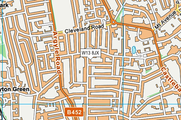 W13 8JX map - OS VectorMap District (Ordnance Survey) W13 8JX map - OS VectorMap District (Ordnance Survey)