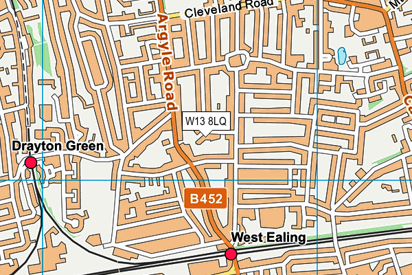 W13 8LQ map - OS VectorMap District (Ordnance Survey) W13 8LQ map - OS VectorMap District (Ordnance Survey)