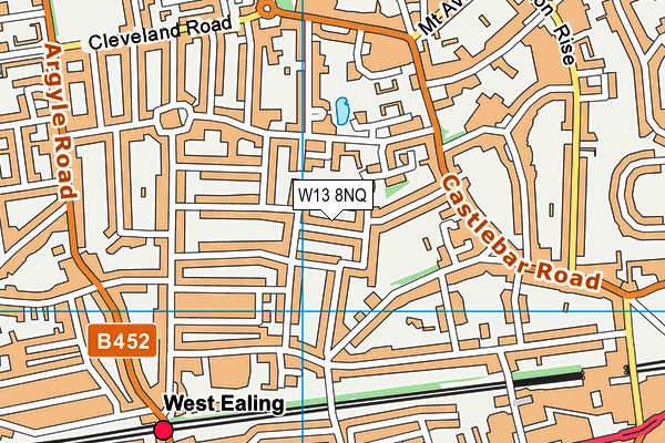 W13 8NQ map - OS VectorMap District (Ordnance Survey)
