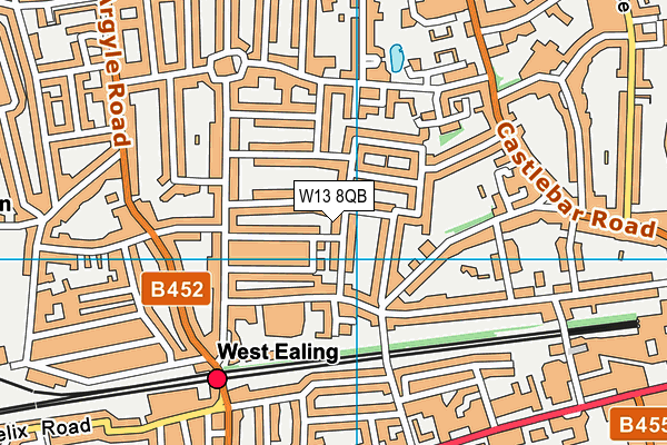 W13 8QB map - OS VectorMap District (Ordnance Survey) W13 8QB map - OS VectorMap District (Ordnance Survey)