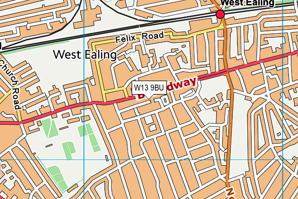 W13 9BU map - OS VectorMap District (Ordnance Survey) W13 9BU map - OS VectorMap District (Ordnance Survey)