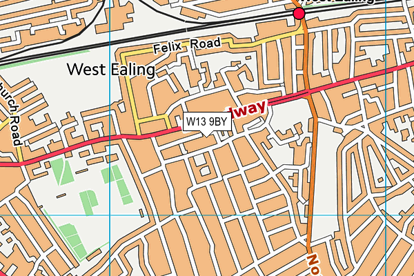 W13 9BY map - OS VectorMap District (Ordnance Survey) W13 9BY map - OS VectorMap District (Ordnance Survey)