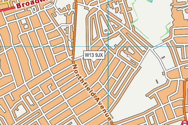 W13 9JX map - OS VectorMap District (Ordnance Survey) W13 9JX map - OS VectorMap District (Ordnance Survey)