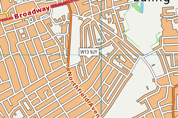 W13 9JY map - OS VectorMap District (Ordnance Survey) W13 9JY map - OS VectorMap District (Ordnance Survey)