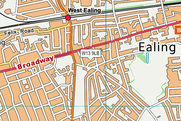 W13 9LB map - OS VectorMap District (Ordnance Survey) W13 9LB map - OS VectorMap District (Ordnance Survey)