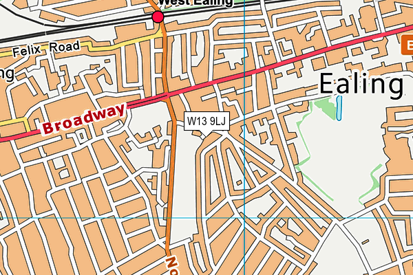W13 9LJ map - OS VectorMap District (Ordnance Survey) W13 9LJ map - OS VectorMap District (Ordnance Survey)