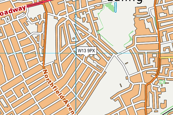 W13 9PX map - OS VectorMap District (Ordnance Survey) W13 9PX map - OS VectorMap District (Ordnance Survey)