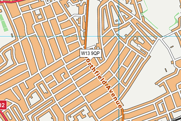 W13 9QP map - OS VectorMap District (Ordnance Survey) W13 9QP map - OS VectorMap District (Ordnance Survey)