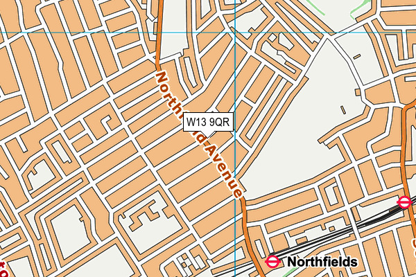 W13 9QR map - OS VectorMap District (Ordnance Survey) W13 9QR map - OS VectorMap District (Ordnance Survey)