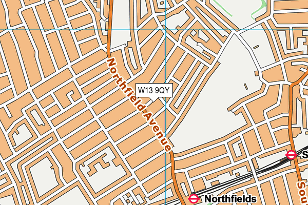 W13 9QY map - OS VectorMap District (Ordnance Survey) W13 9QY map - OS VectorMap District (Ordnance Survey)