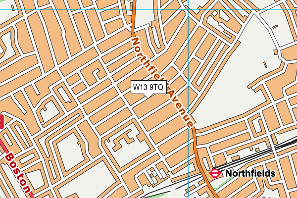 W13 9TQ map - OS VectorMap District (Ordnance Survey) W13 9TQ map - OS VectorMap District (Ordnance Survey)
