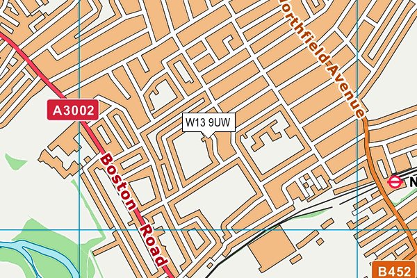 W13 9UW map - OS VectorMap District (Ordnance Survey) W13 9UW map - OS VectorMap District (Ordnance Survey)